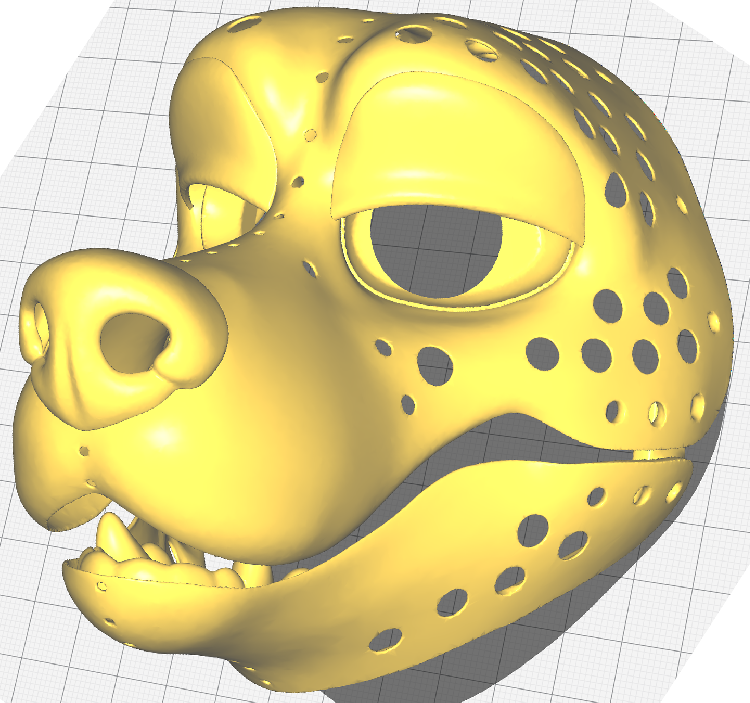 Husky: fursuit head-base, eyes, nose and teeth