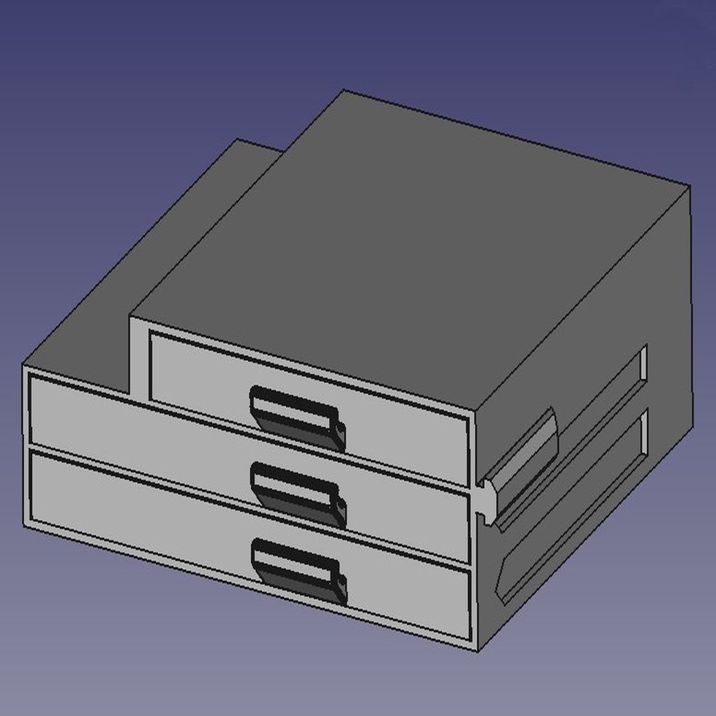 ULTIMATE triple drawer for Ender 3 PRO - Easy mount