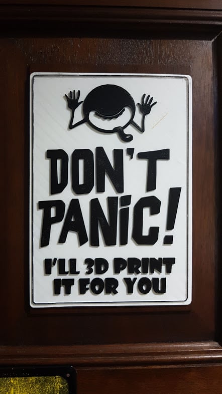 Don't Panic - i'll 3d print it for you (fixed)