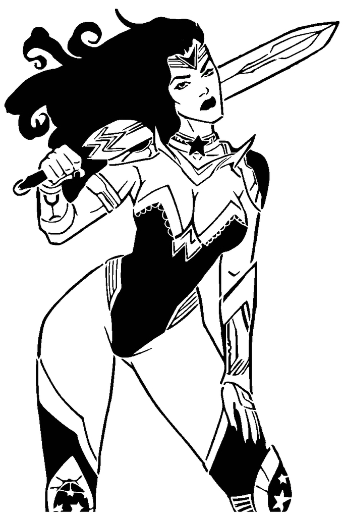 Wonder Woman stencil 14