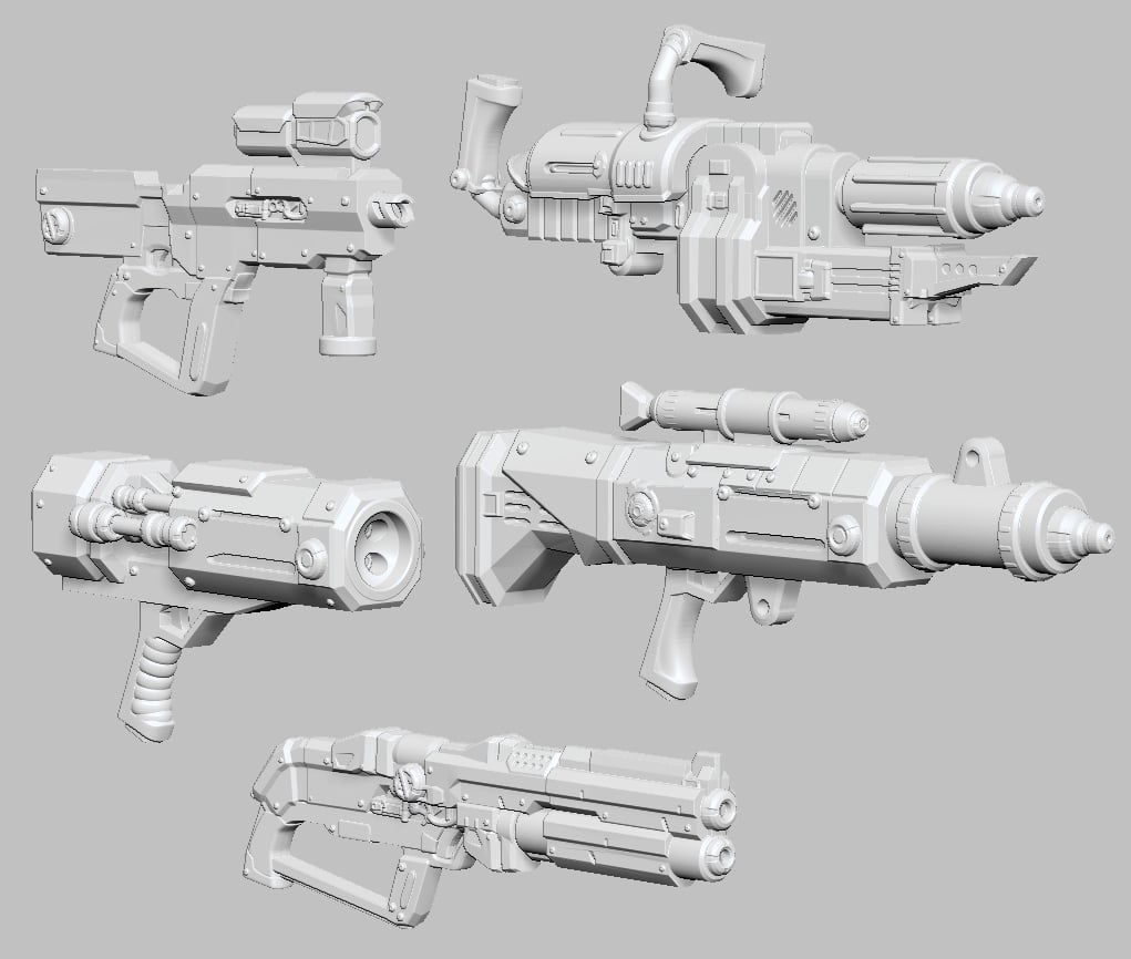 Sci Fi Weapons Set
