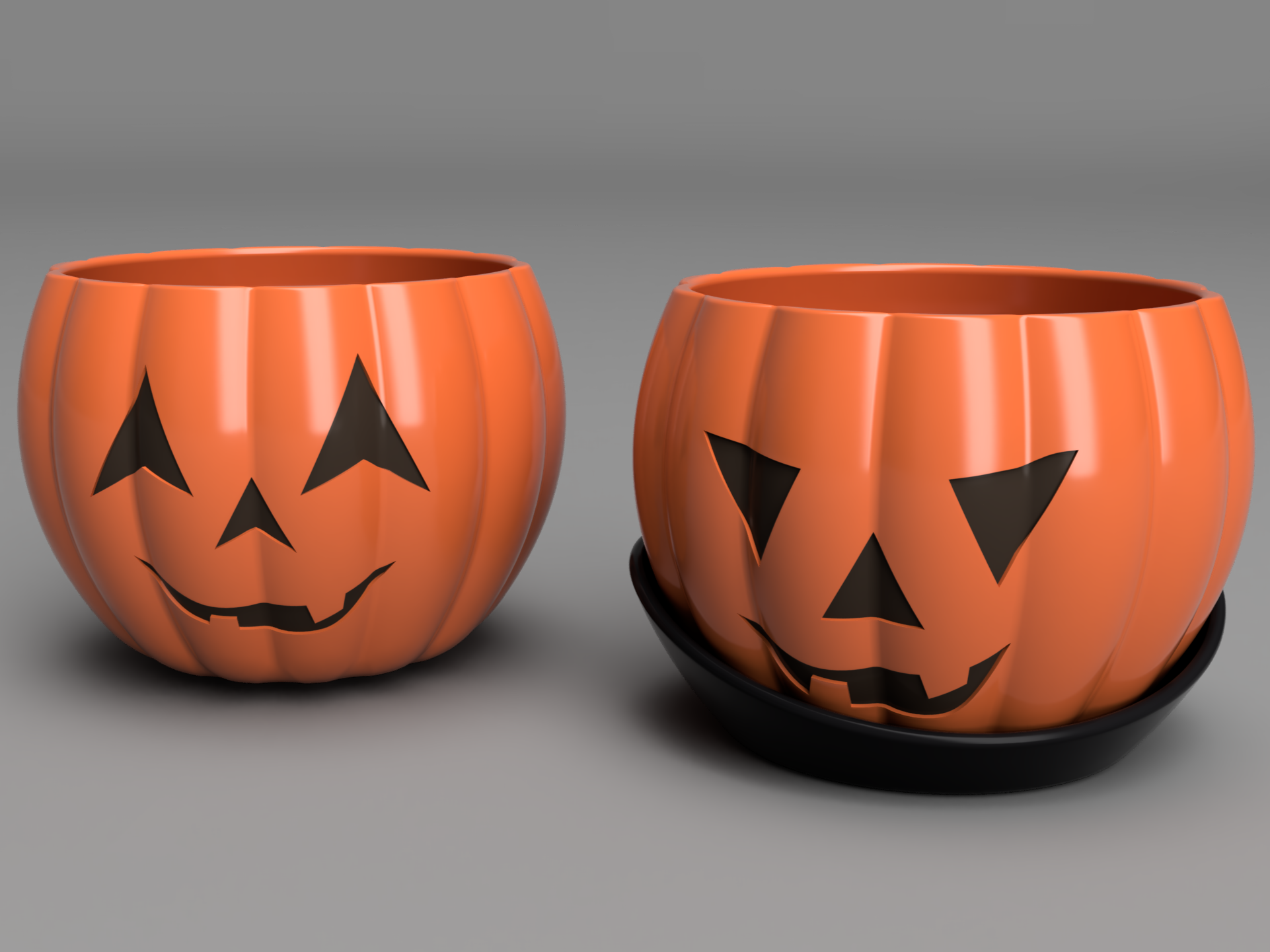 Halloween pumpkin pot / bowl