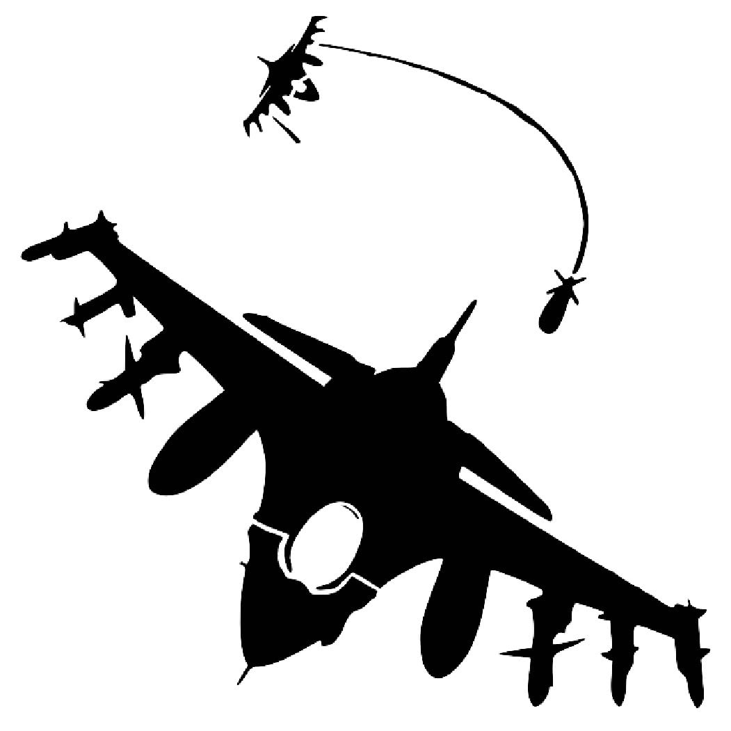 Jet Fighter stencil