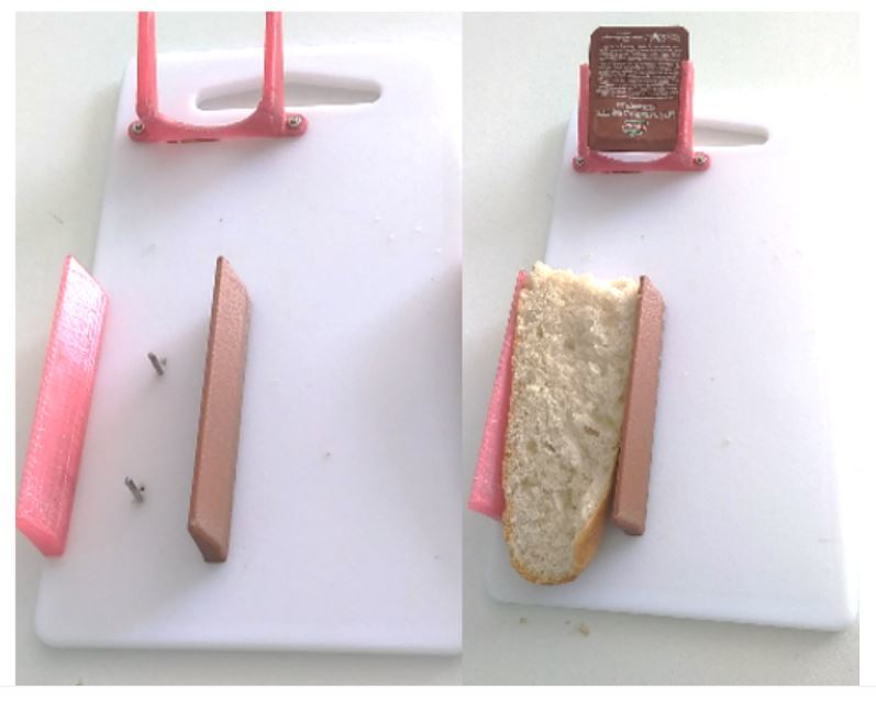 Bloque pain et support à confiture/pate à tartiner / Bread block and jam/spread holder