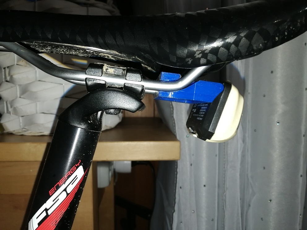 bicycle back lamp adapter under saddle