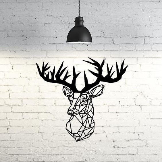 Deer Wall Sculpture 2D