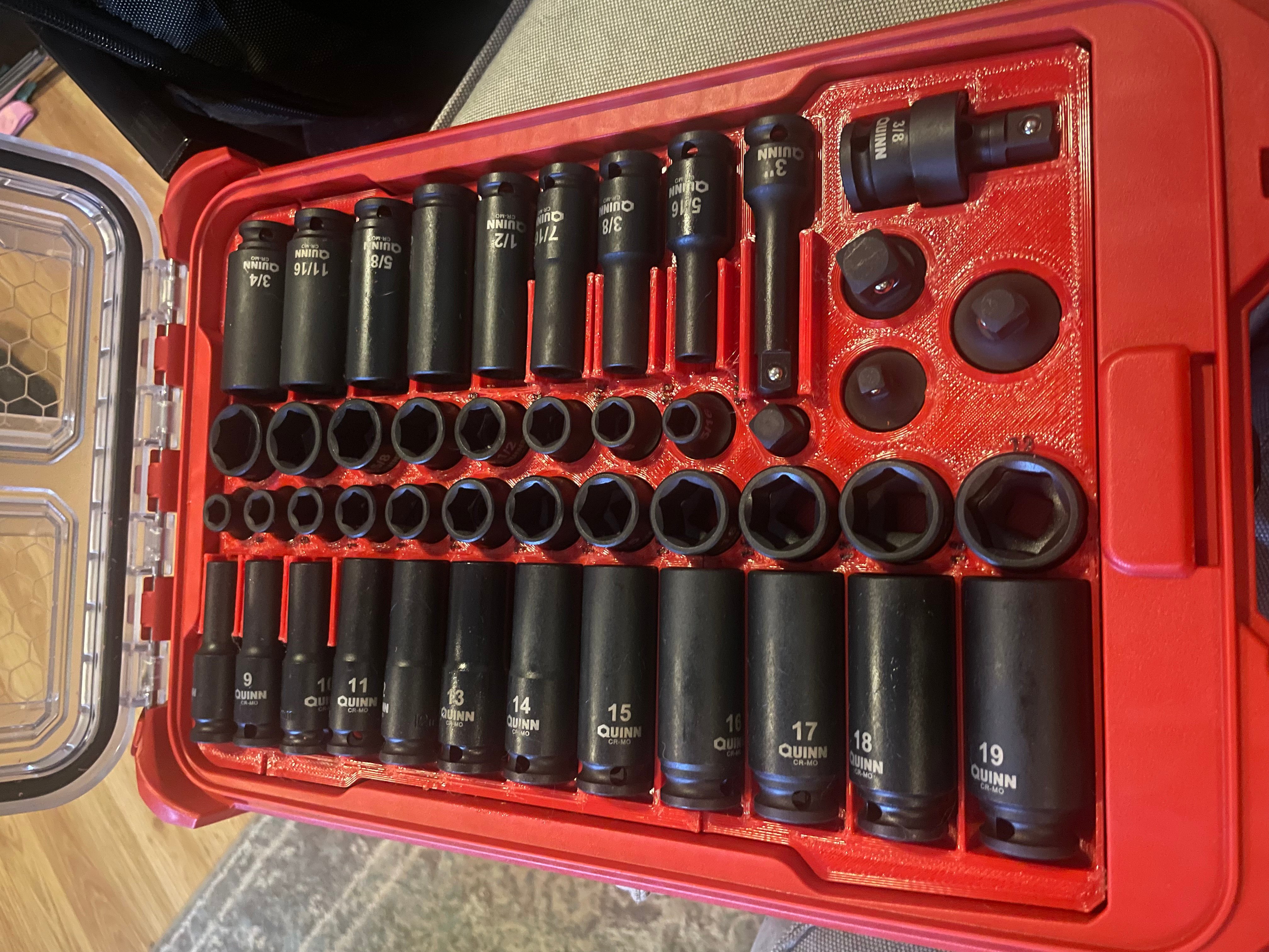 Quinn 48pc Impact Socket Organizer for Packout Slim Case