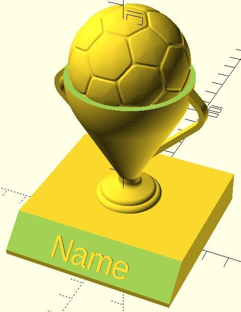 Soccer Trophy (OpenSCAD)