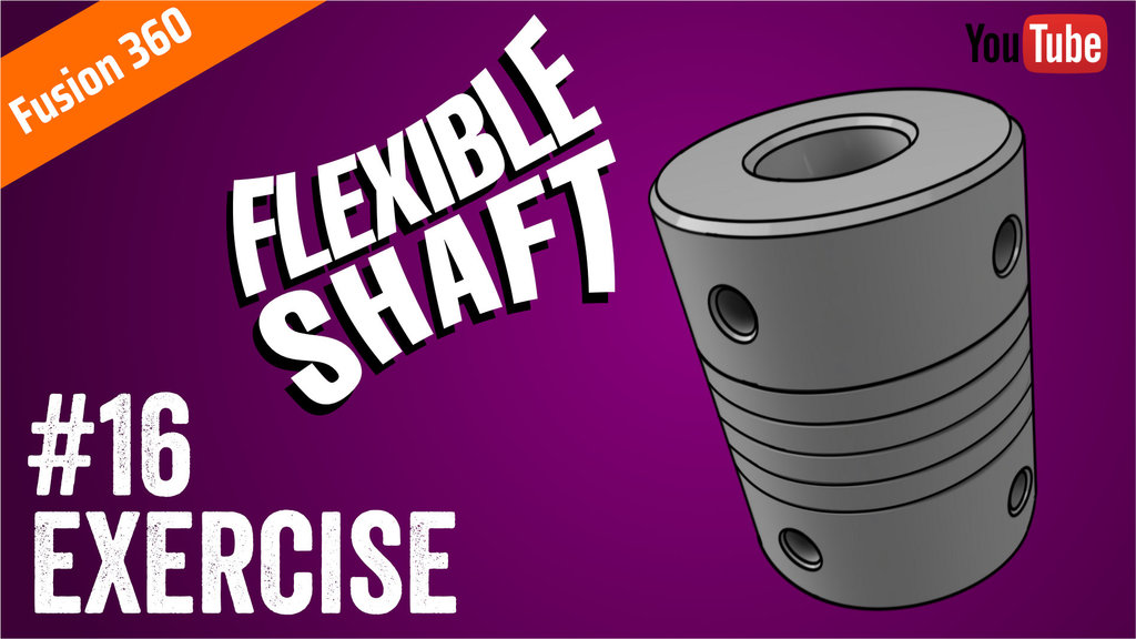 #16 FUSION WEDNESDAY - Flexible Shaft Coupling | FUSION 360 | PITACCHIO GRAPHIC