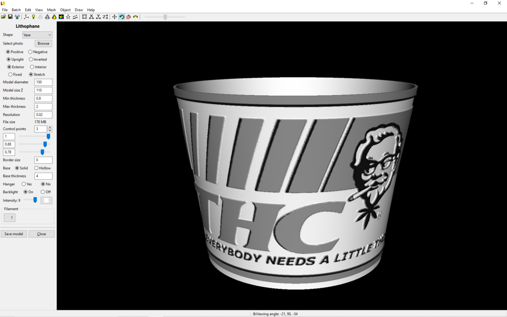 Bucket of KFC THC