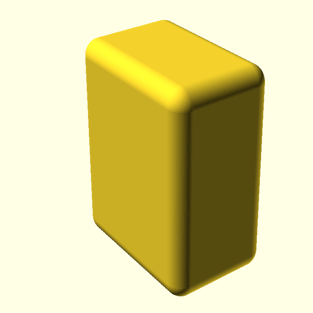 simple way to make rounded 3d blocks and rectangles in open scad