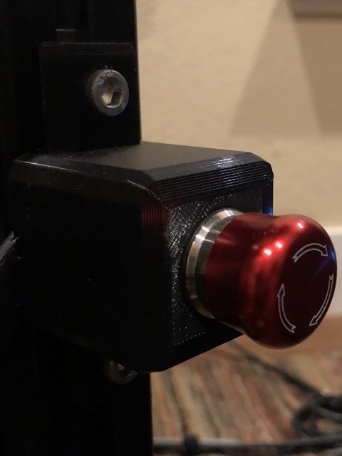 e-stop switch holder for aluminum profile race sim rig