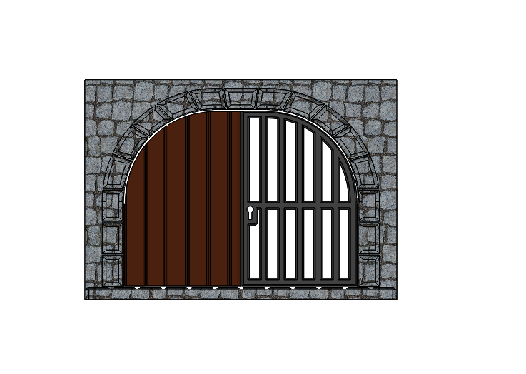 DungeonDoor - Double Door- Tabletop RPG - Miniature Terrain