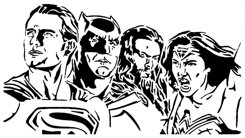 Justice League stencil 2