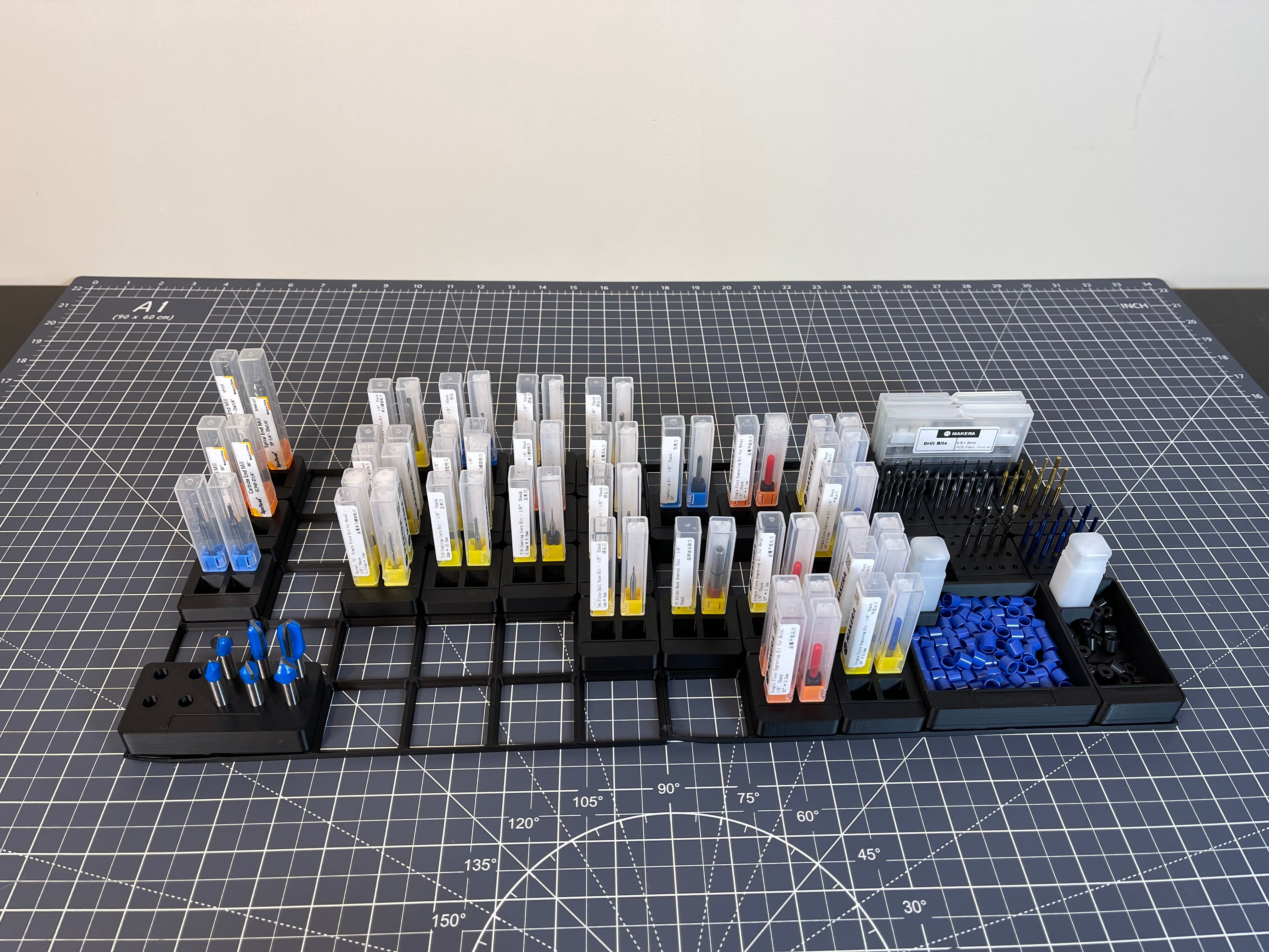 Gridfinity CNC/Router Bit Holder (1/8in, 1/4in)