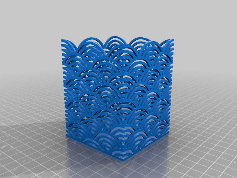 Pen Holder - Japanese wave pattern