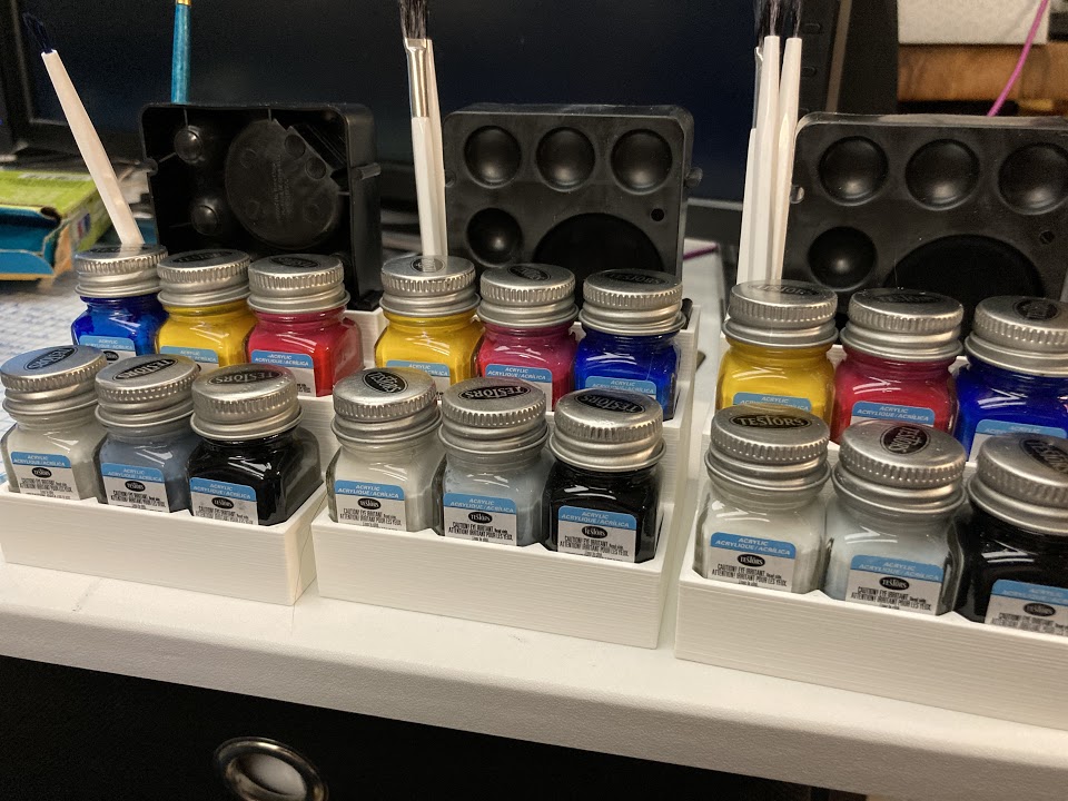 Customizable Paint Bottle Storage / Display Shelf / Caddy