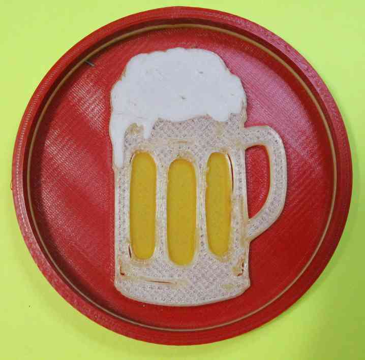 Coaster for 1 Liter German Beer Glasses (Oktoberfest)