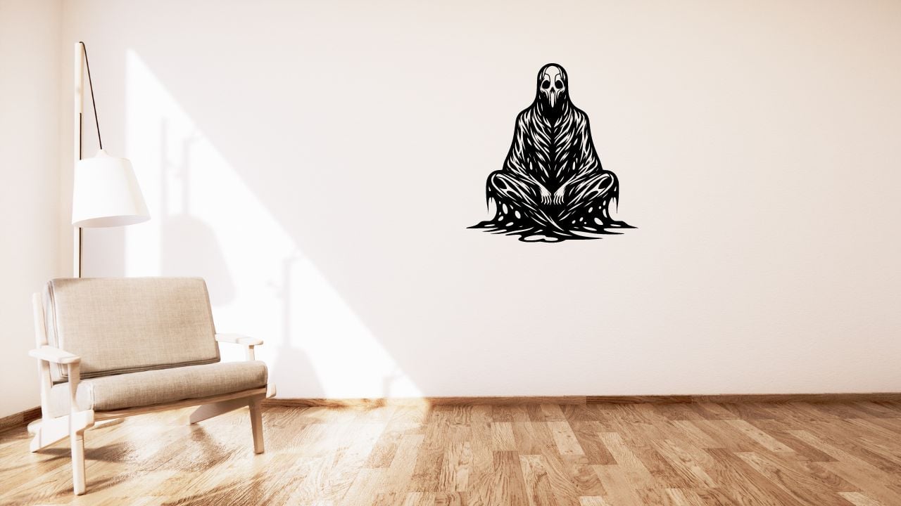 Sitting ghost / Sedící duch wall decoration