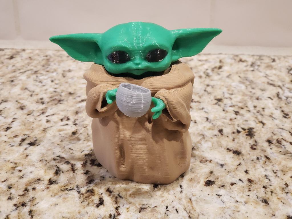 Baby Yoda with soup cup - remix