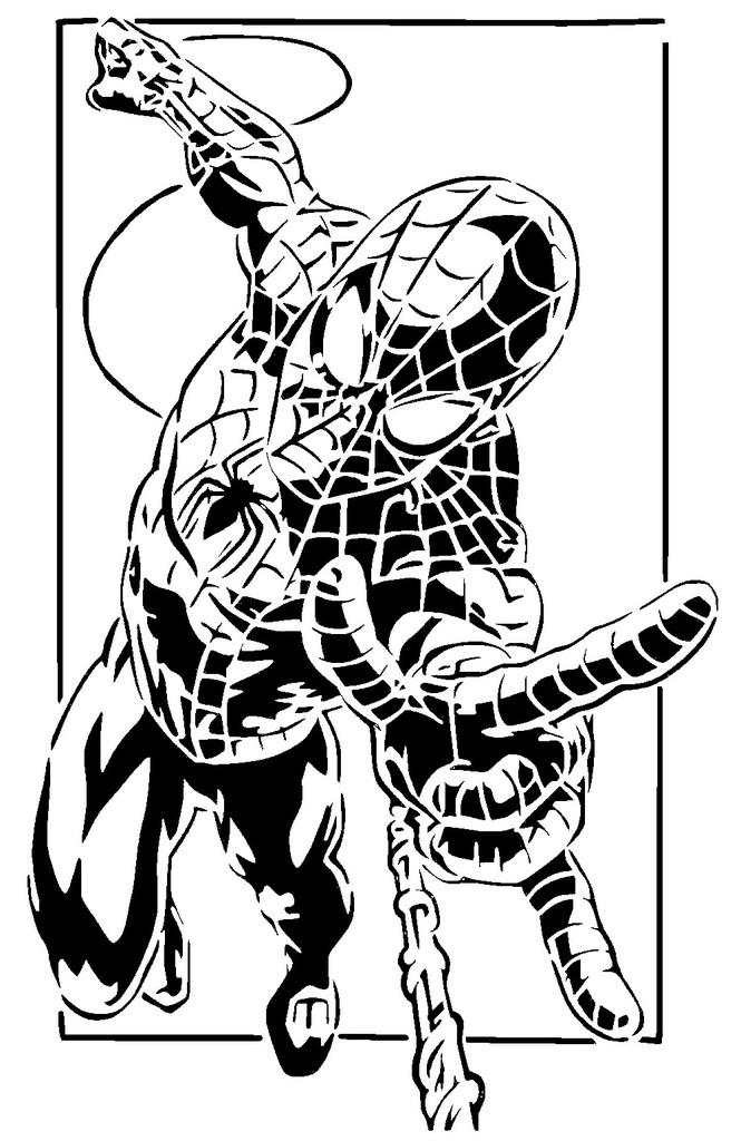 Spiderman stencil 12