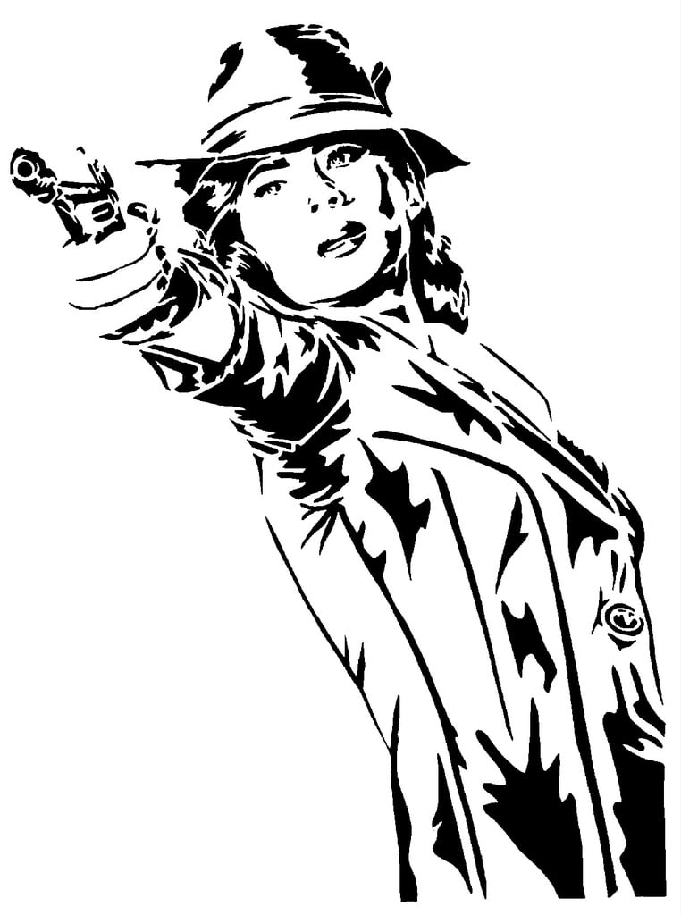 Agent Carter stencil
