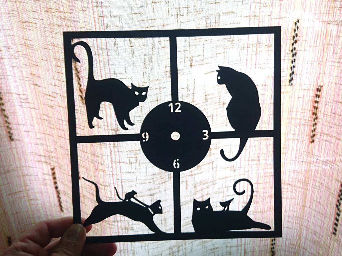 Reloj de pared gatos