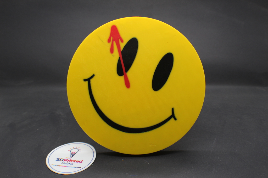 Watchmen Smiley Face 2" Trailer Hitch Receiver Plug Cover