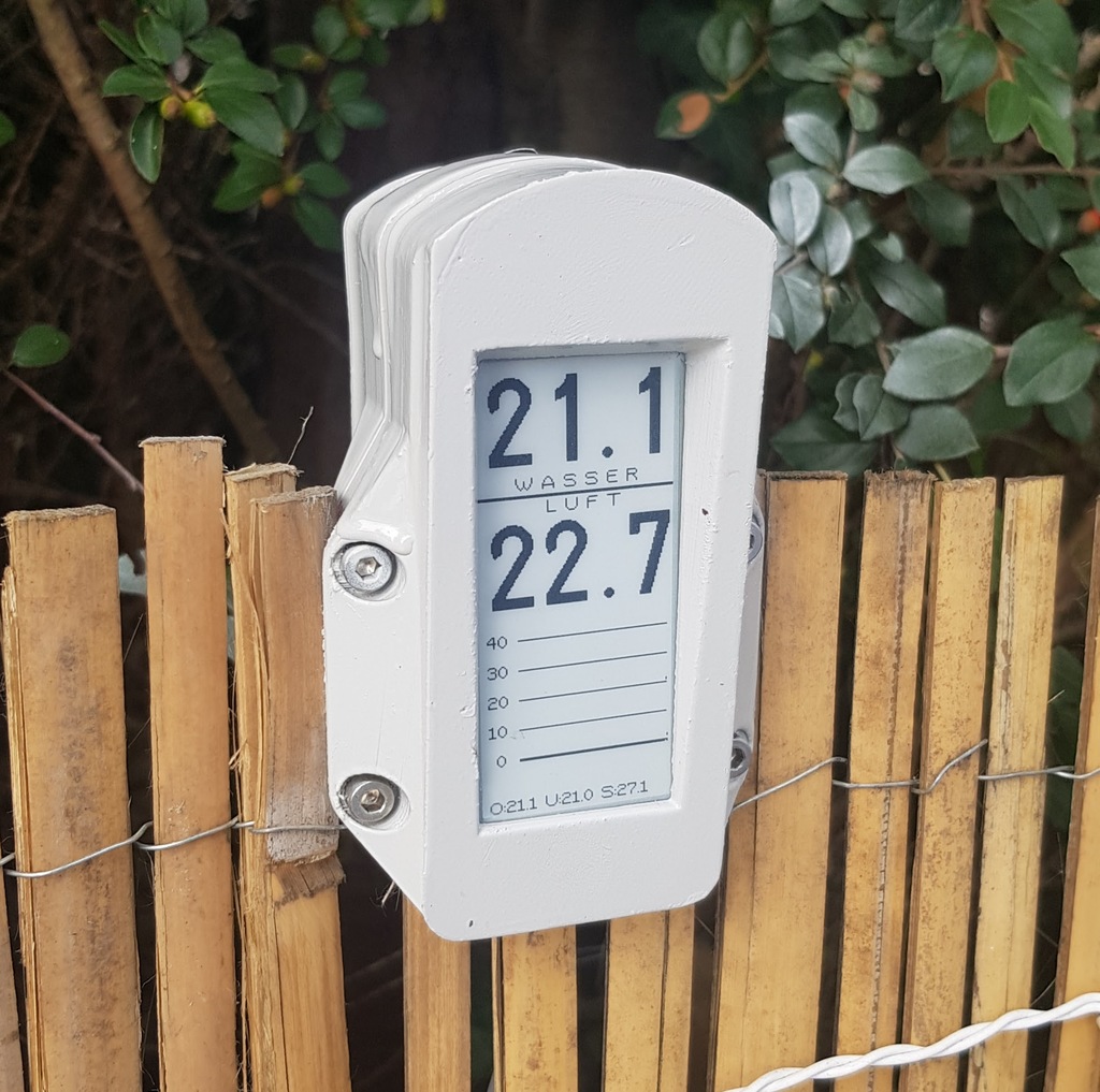 e-Ink display / thermometer outdoor logger housing