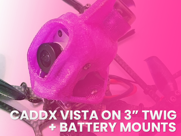 Speed Racer TWIG 3" Caddx Vista Canopy Remix + Battery mounts
