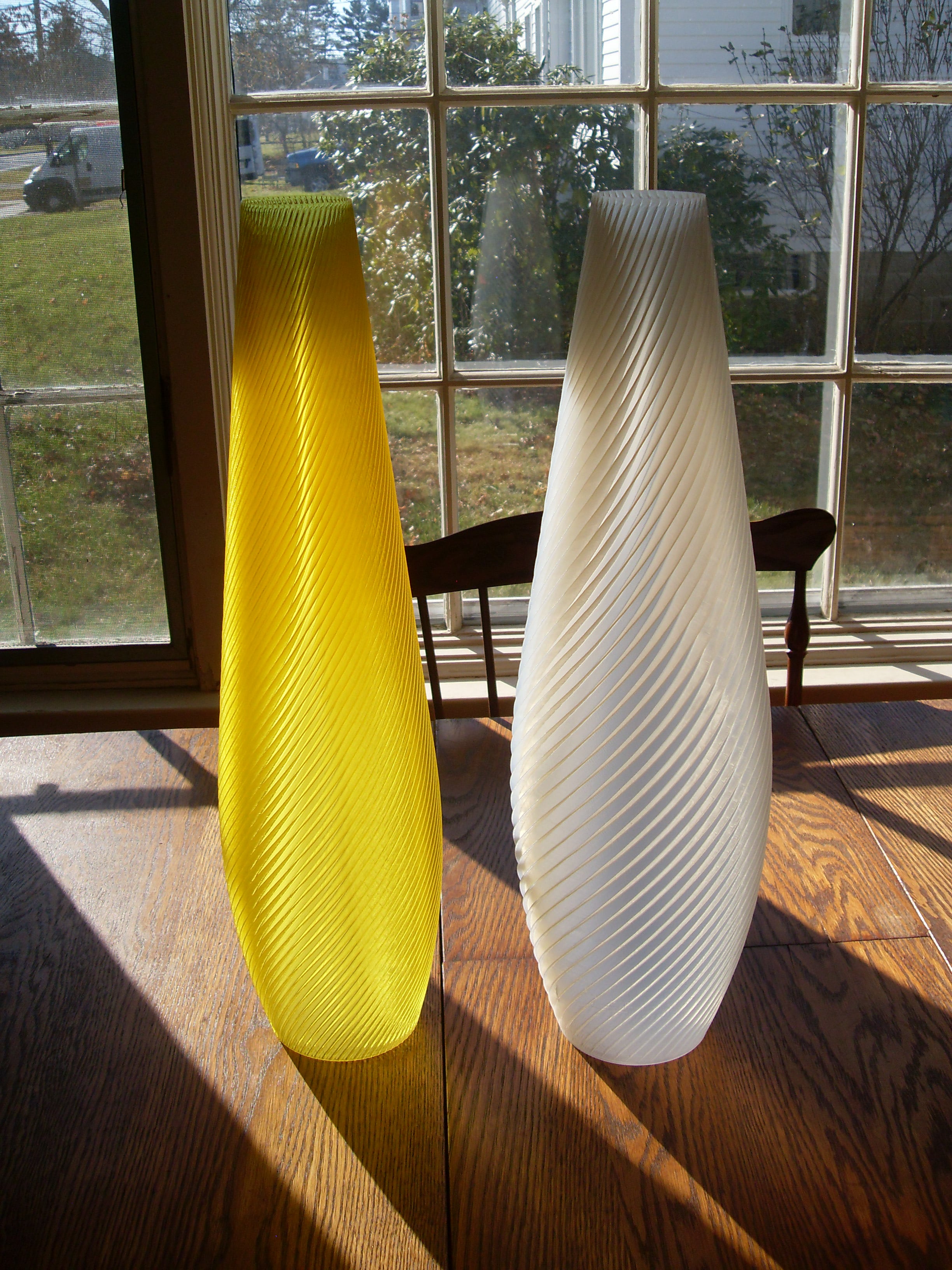 Tall Fluted Vases