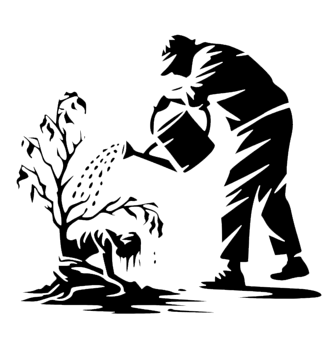 Watering What Was Stencil