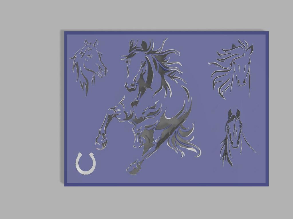 Horses stencil