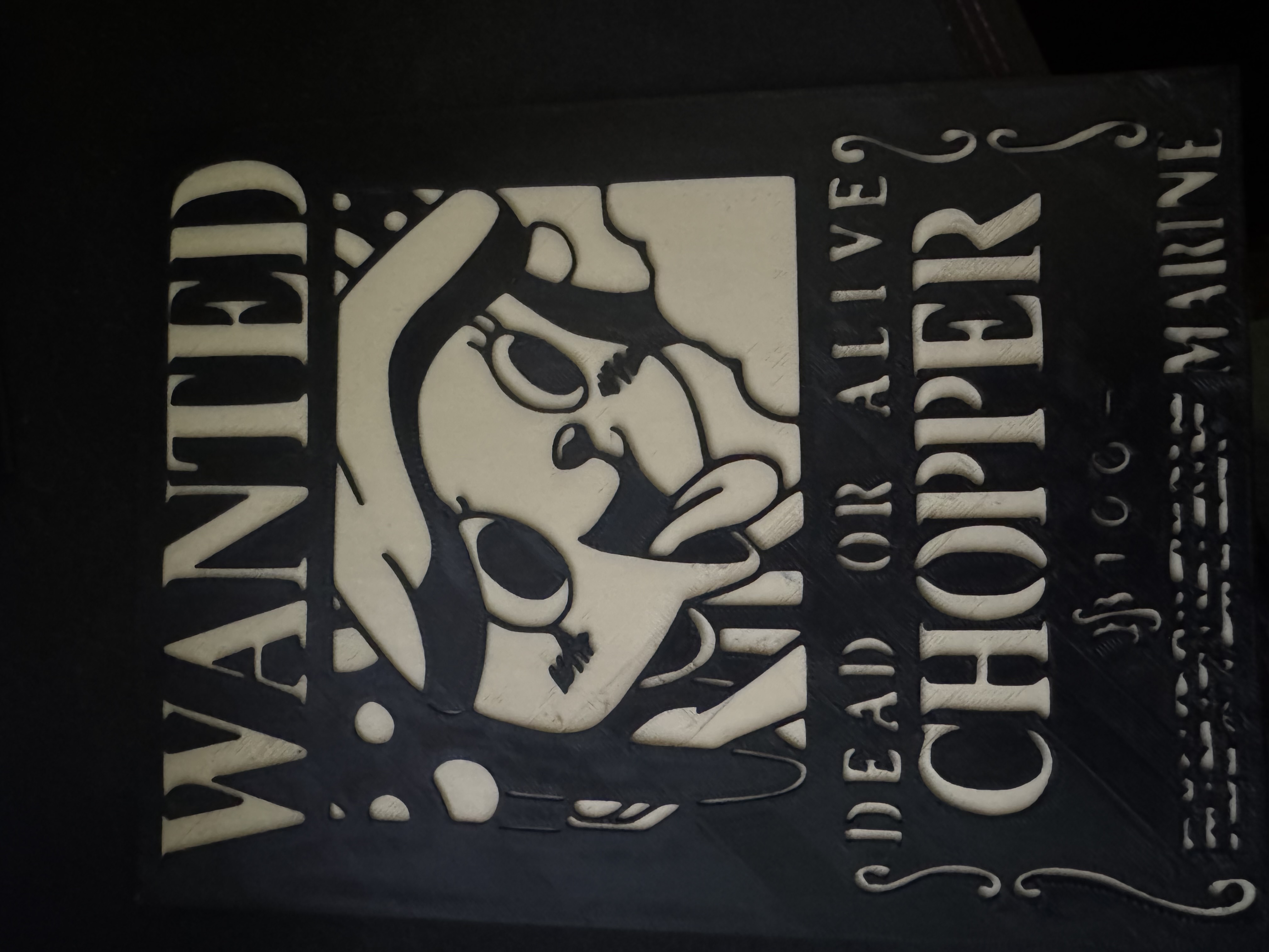 One Piece Chopper Wanted poster No AMS Needed