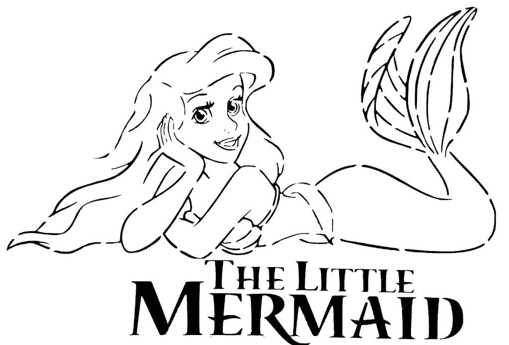 Little Mermaid stencil 3