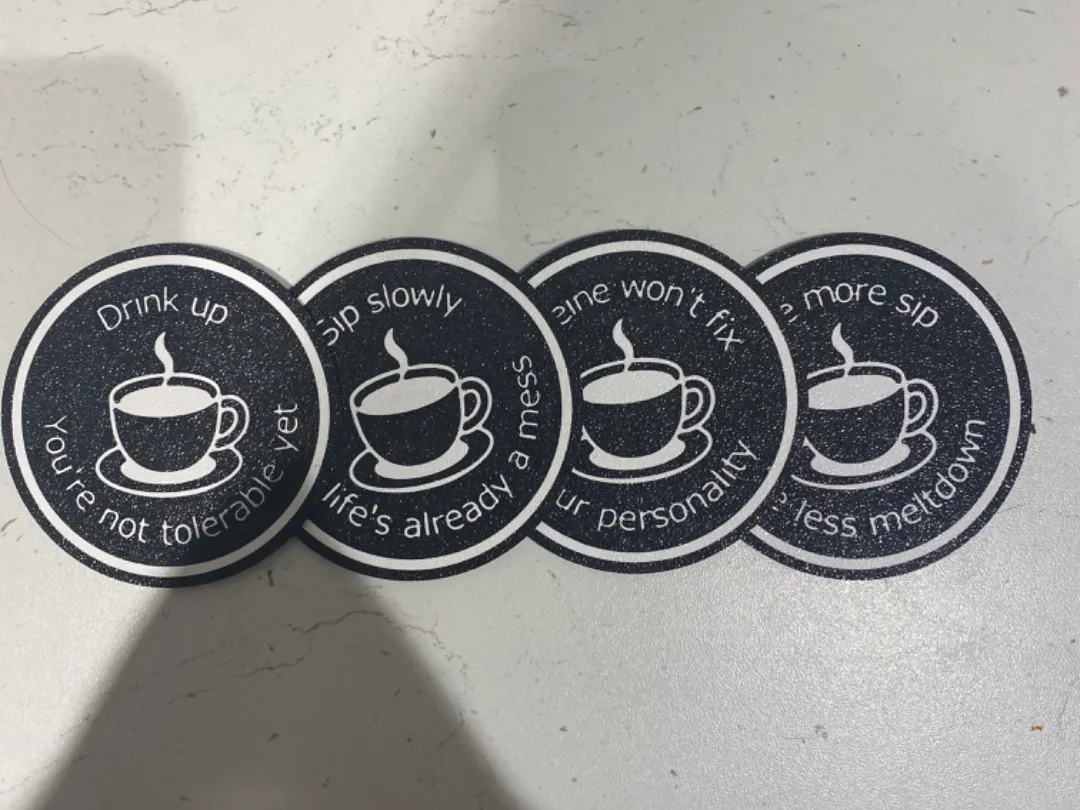 Miniatura 2 do modelo 3D Offensive funny coaster set