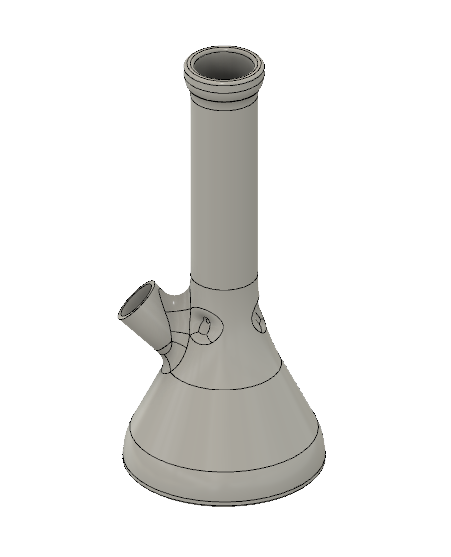 Beaker / Mini Tube - bubbler W/ ice mold insert.