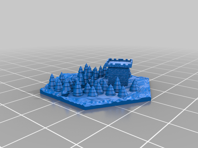 3d-hex-tile-Tower-in-the-wood