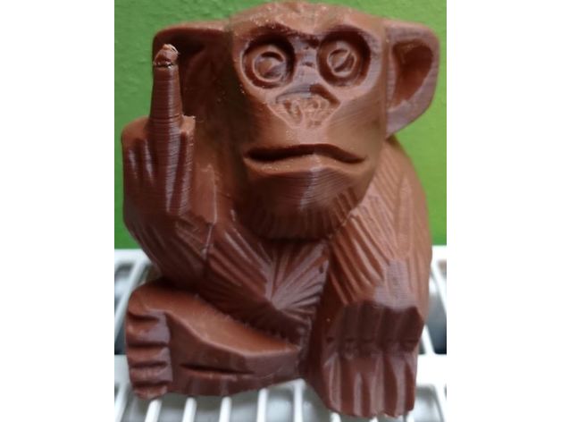 Curved Monkey With Middle Finger