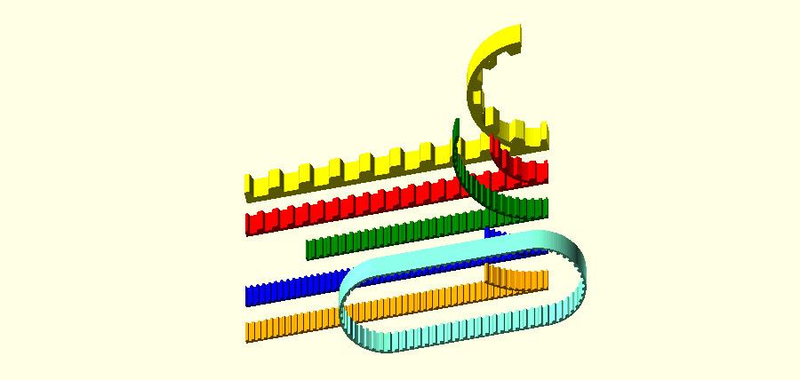 Parametric Timing Belt for OpenSCAD