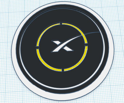 Space X Drone Modular Logo Insert