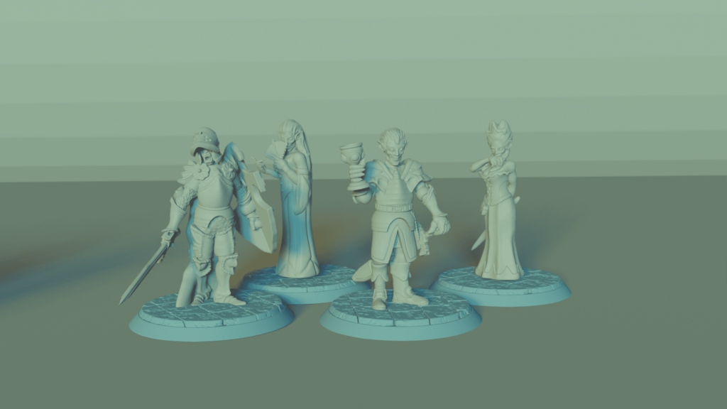 Vampire Lords and Ladies Set, 4 Miniatures, Dungeons and Dragons !FREE!