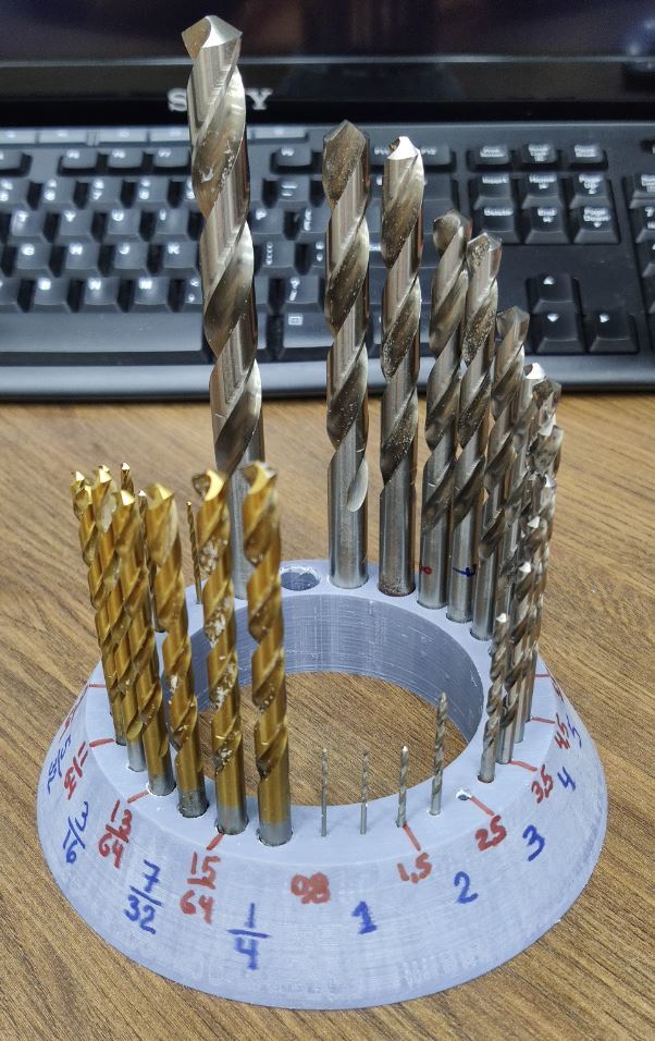 Drill bits stand for mm millimeters and inches