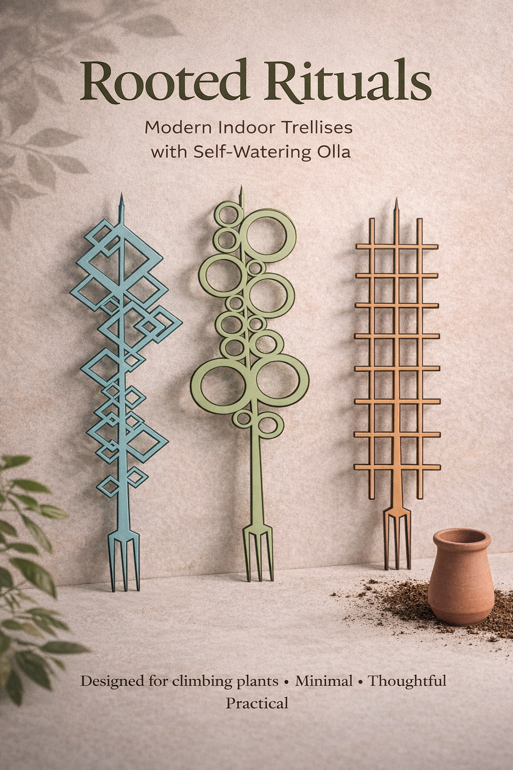 Indoor Plant Trellis - Modern Plant Supports