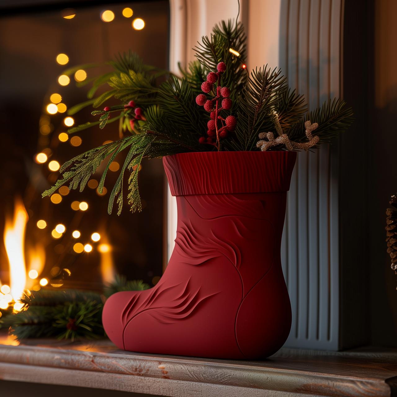 Christmas Stocking Vase
