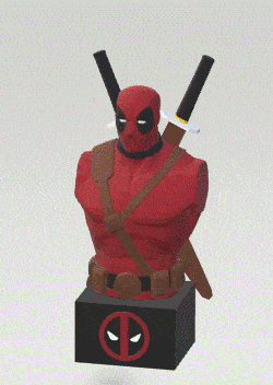 Miniatura 5 do modelo 3D Simple Deadpool Bust - work in progress 