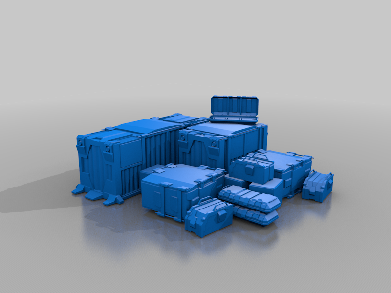 freight containers - scifi - terrain