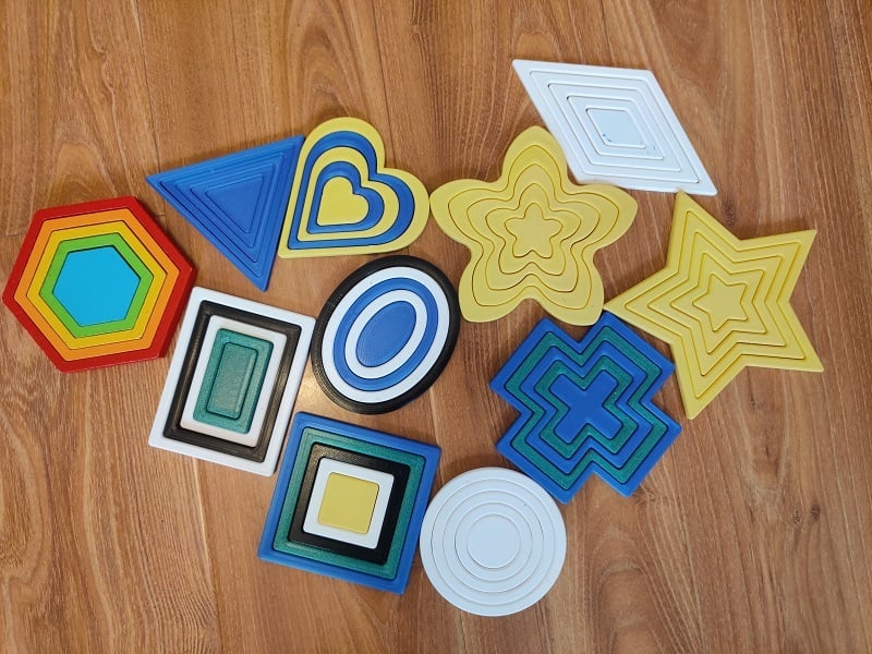 Concentric shape puzzles for babies and toddlers