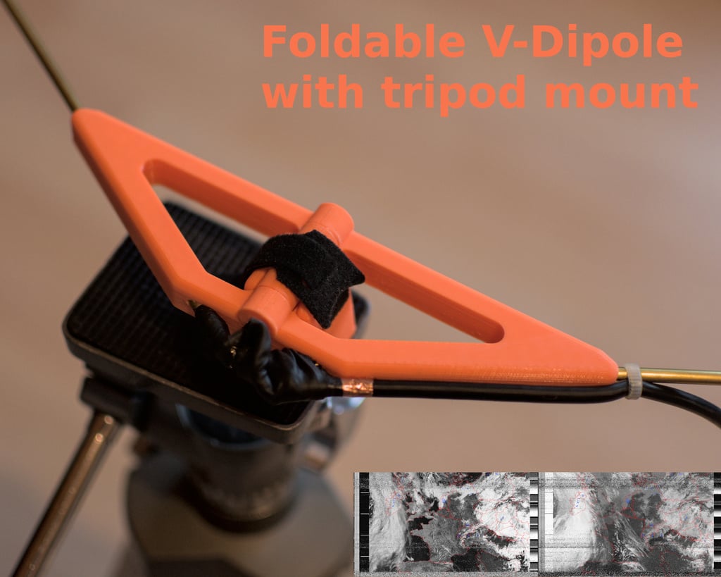 Foldable V-Dipole with tripod mount