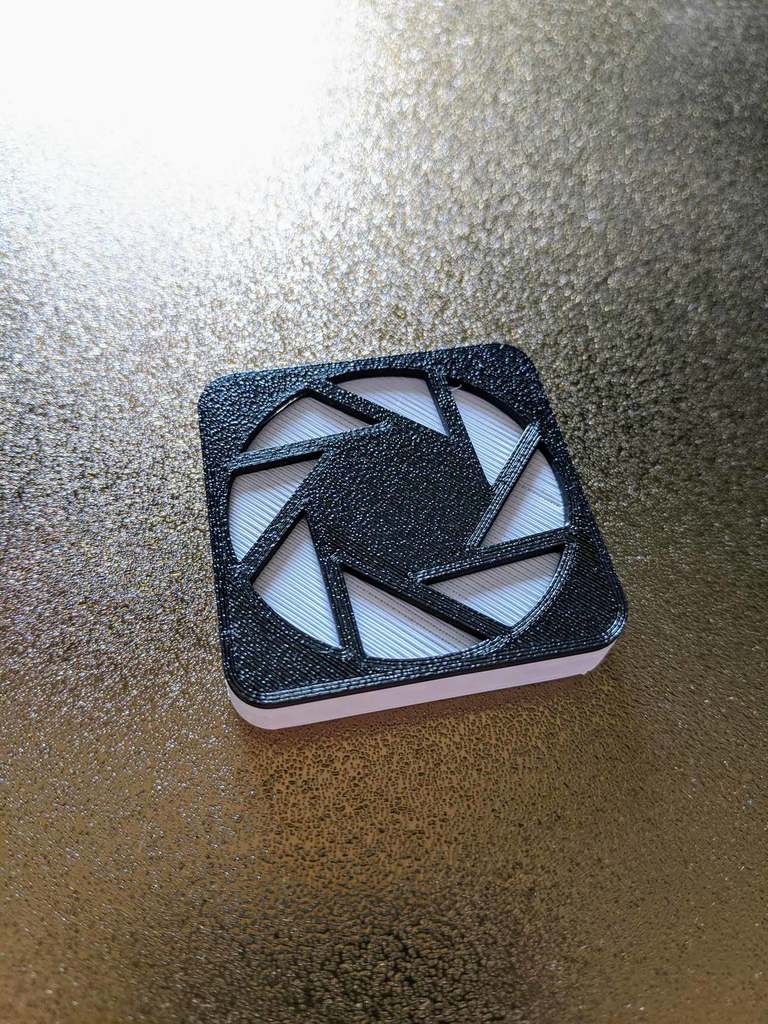 Ender 3 QR Code Cover | Aperture Science Logo with filament change background